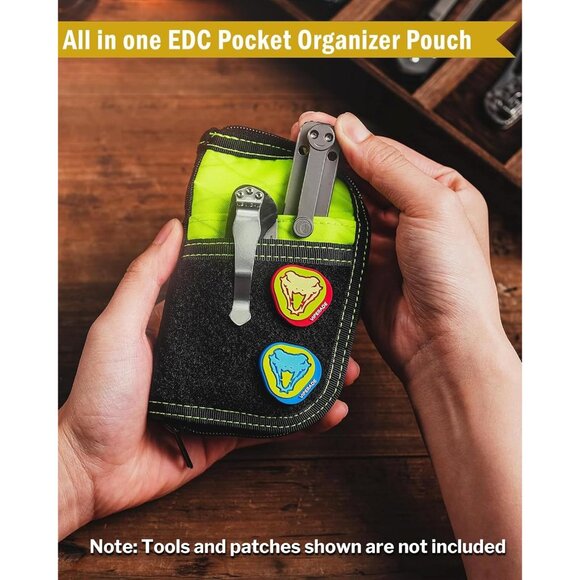 VE10 EDC Pouch Small Pocket Tool Pouch with 10 Compartments, Men's Pocket Organi - Picture 3 of 10